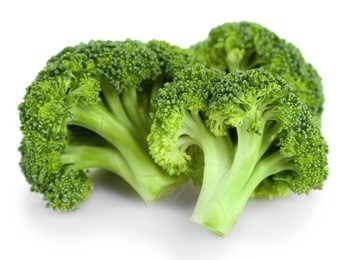 fresh broccoli isolated on white