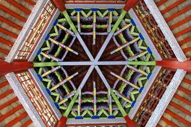 ceiling of chinese pavilion