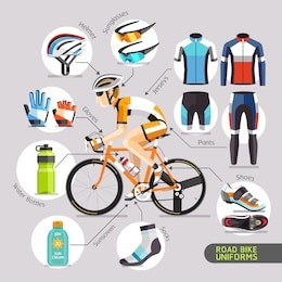 road bike uniforms. vector illustration.