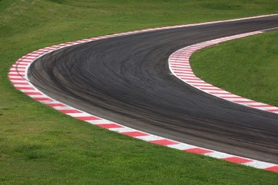 race track curve road for car racing