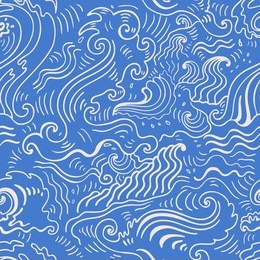 sea waves pattern. seamless wave background (textile, wallpaper design , pattern fills, web page backgrounds, surface textures).