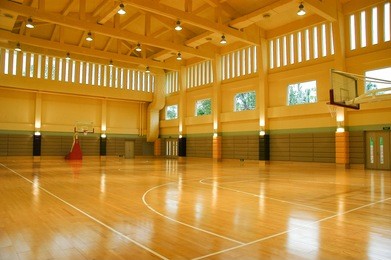 a gymnasium empty light high space