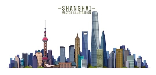 shanghai skyline,china 