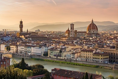florence cityscape in tuscany, italy.