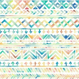 seamless hand drawn watercolor ethnic tribal ornamental pattern. best for fabric, scrapbooking, wrapping paper, greeting and invitation card design template.