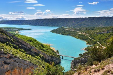 verdon gorge and st. croix lake, provence, france 