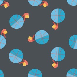 basketball flat icon,eps10 seamless pattern background