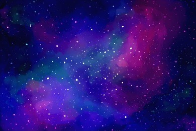 vector bright colorful cosmos illustration. abstract cosmic background with stars.