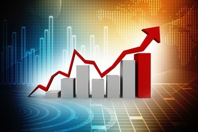 business graph background