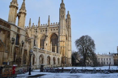 snow scene outside king's college, cambridge (3)