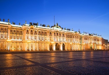 the winter palace of the white night. st. petersburg