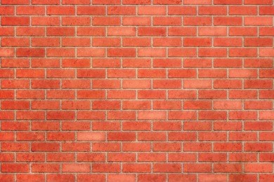 empty red brick wall textured background.