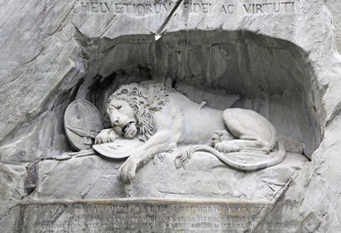 dying lion monument, lucerne, switzerland