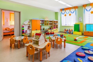 kindergarten, game room.