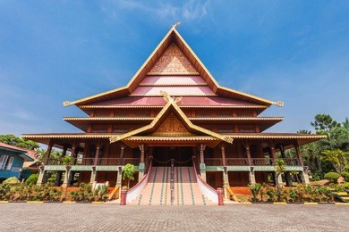 riau pavilion inside taman mini indonesia park.