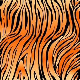 abstract yellow animal skin on black  background. seamless pattern. vector illustration.