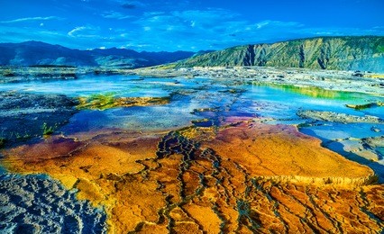 yellowstone national park,  mammoth hot springs