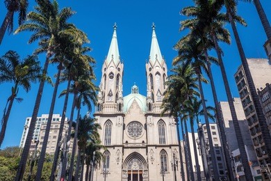 se cathedral in downtown sao paulo brazil