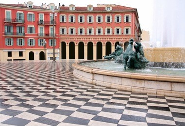 plaza massena square in the city of nice, france