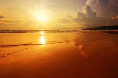 tropical sunset. karon beach. phuket island. kingdom thailand
