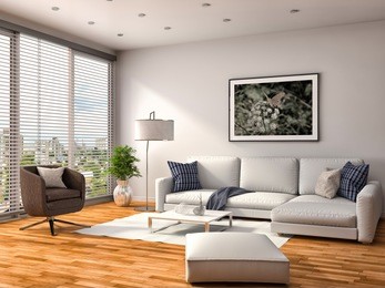 interior with sofa. 3d illustration