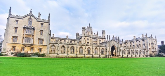 view of st john's college, university of cambridge in cambridge, england, uk.