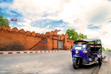 tuk tuk for passenger cars. to go sightseeing in chiang mai