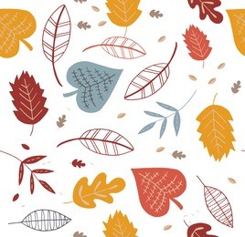 a seamless pattern with leaf,autumn leaf background. eps.