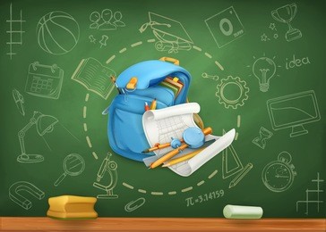 school, infographics vector background
