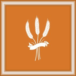 wheat sign icons, vector illustration. flat design style