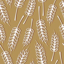 seamless pattern with ears of wheat