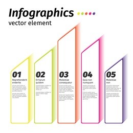  business steps to success charts and graphs options banner. vector illustration design template.