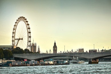 london eye at dusk