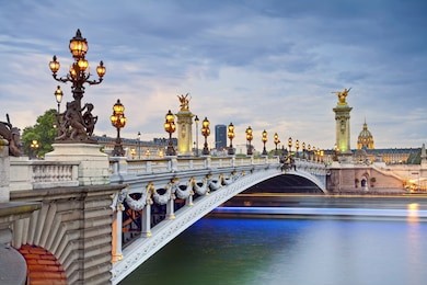 paris. image of the alexandre iii bridge located in paris, france.