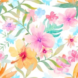 watercolor floral pattern