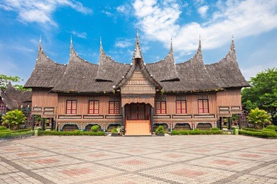 west sumatra pavilion in taman mini indonesia park.