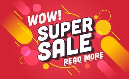super sale banner design.vector illustration
