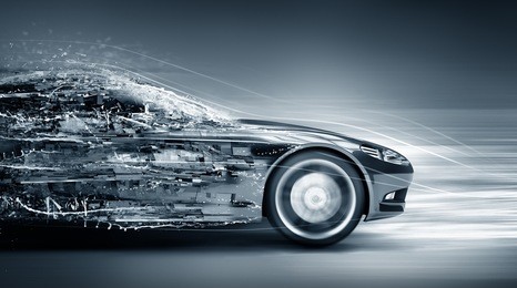 speeding car concept
