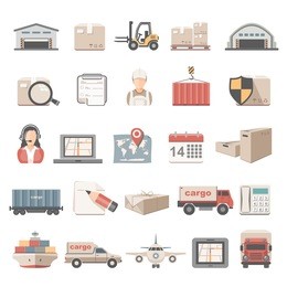 flat icons - logistic