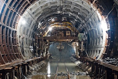 subway tunnel in construction