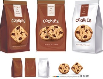 design packaging for chocolate cookies.vector