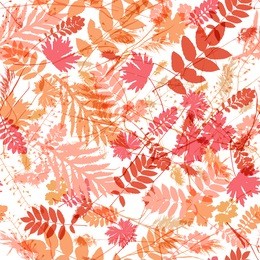 seamless light color realistic leaf pattern. vector illustration