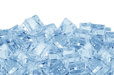 ice cubes isolated on a white background