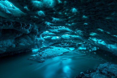 ice cave at vatnajokull glacier jokulsarlon iceland
