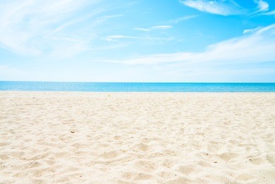 empty sea and beach background with copy space