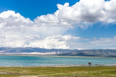 qinghai lake scenery and tourist