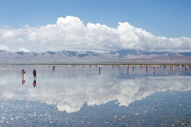 chaka qinghai salt lake scenery