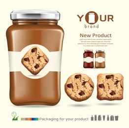 design packaging for chocolate cookies.vector