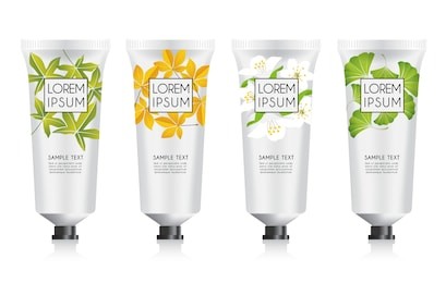lotion packaging template : vector illustration
