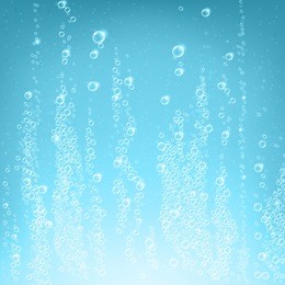 sparkling air bubbles in water